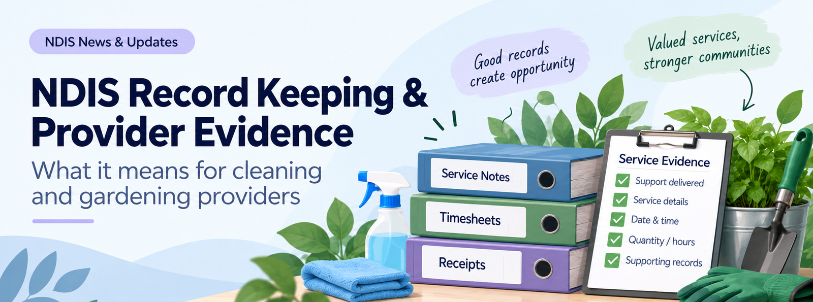 NDIS Record Keeping Is Getting Stronger. What Does That Mean for Cleaning and Gardening Providers?